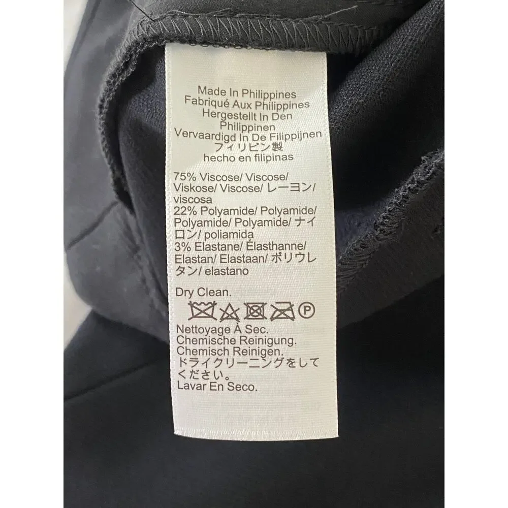 J.Crew Going Out Slim Pant Stretch Twill Black Size 8 NWT